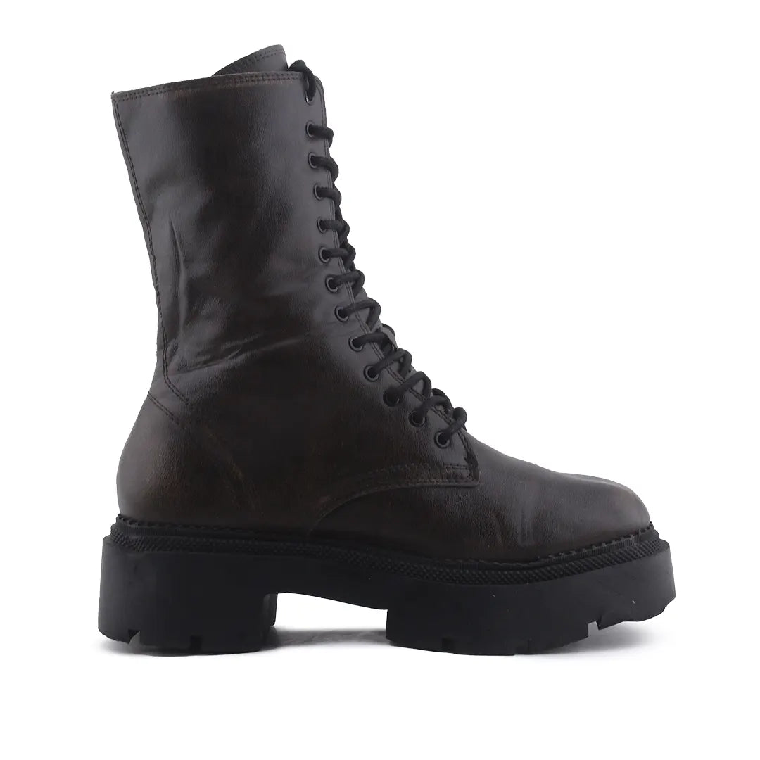 Zara Zipper Lace Up Ankle Boot | 100% Authentic Leather