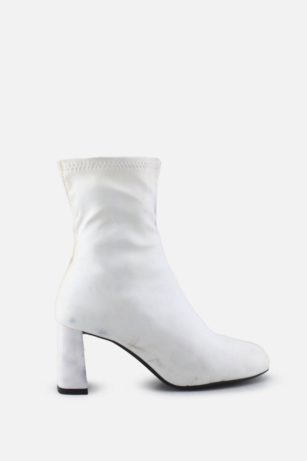 Bershka Zipper Block Ankle Boots | 100% Authentic Leather