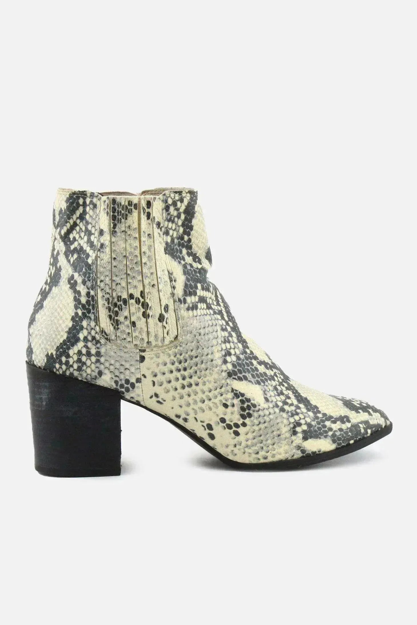Jain Stretchable Block Ankle Boots | 100% Authentic Leather - sundaybazar