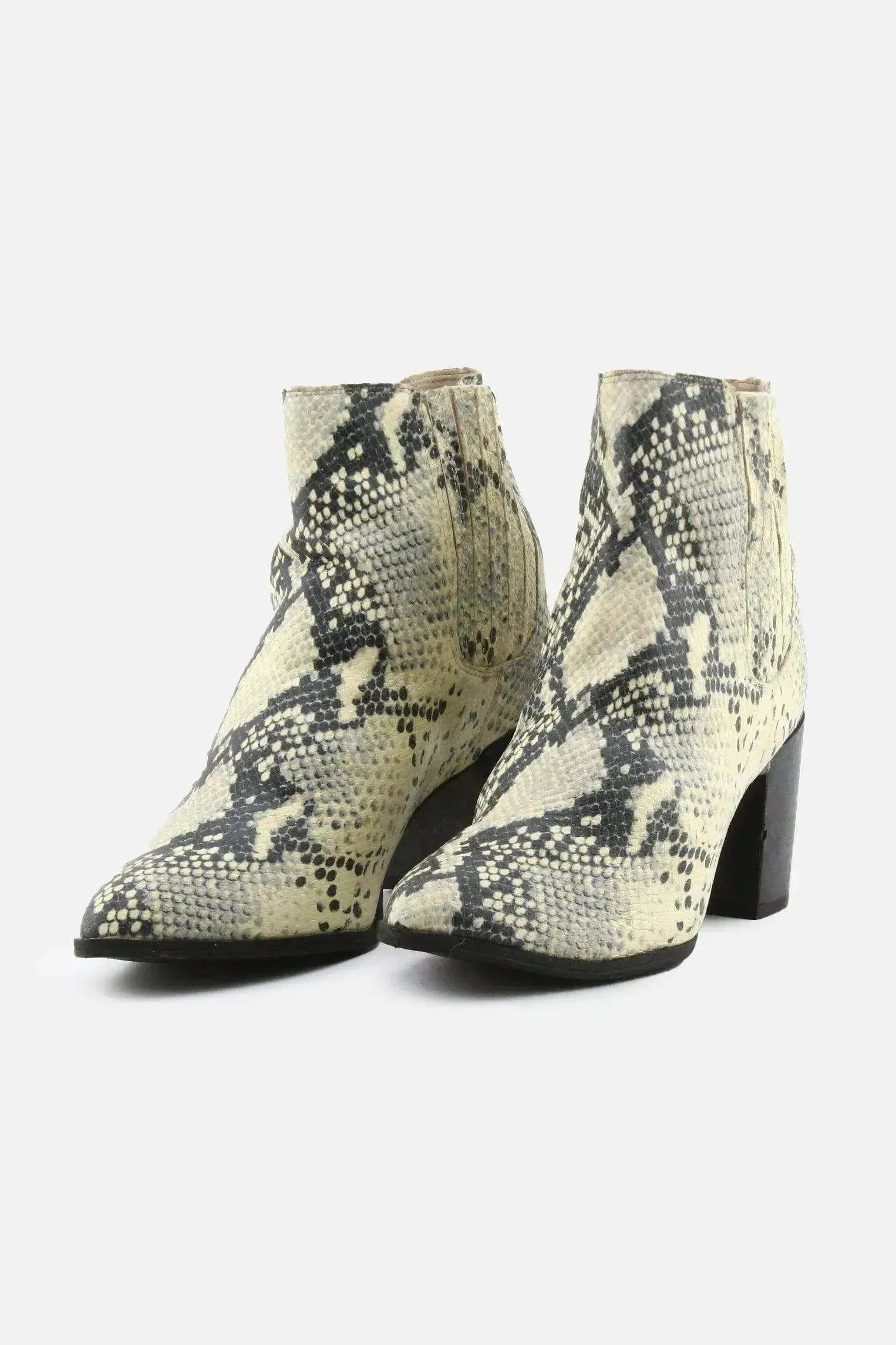 Jain Stretchable Block Ankle Boots | 100% Authentic Leather - sundaybazar