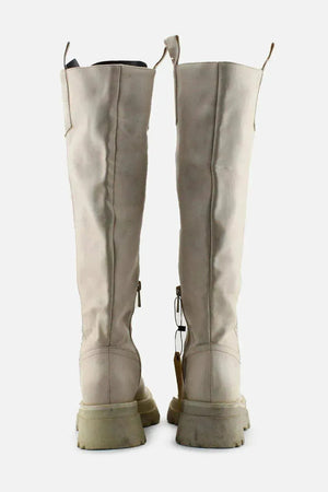 Stradivarius Zipper Knee High Boots | 100% Authentic Leather - sundaybazar