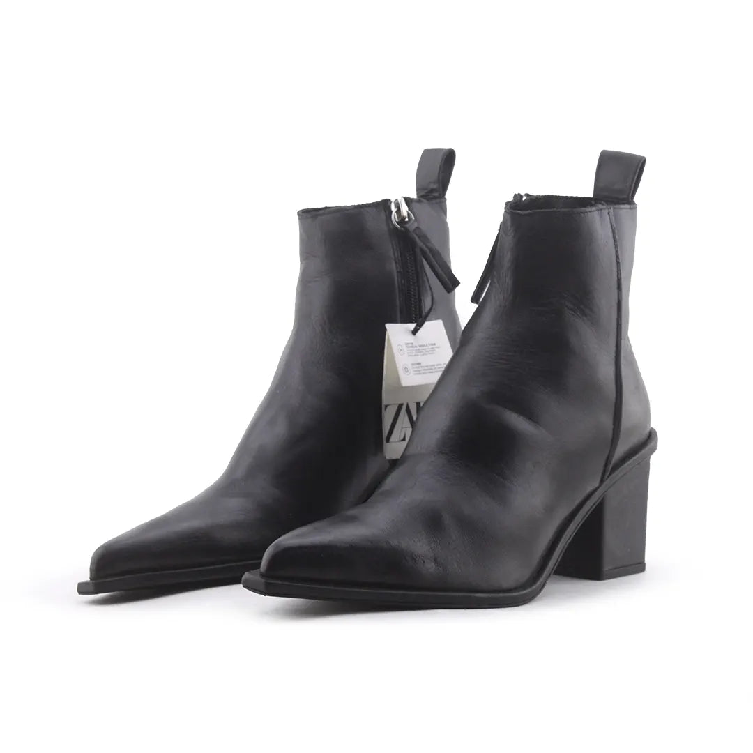 Zara Zipper Ankle Boot | 100% Authentic Leather