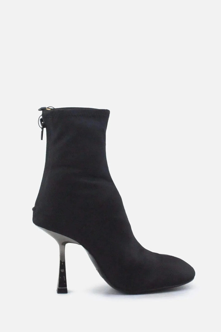 Zara Zipper Stilettos Ankle Boots | Textile - sundaybazar