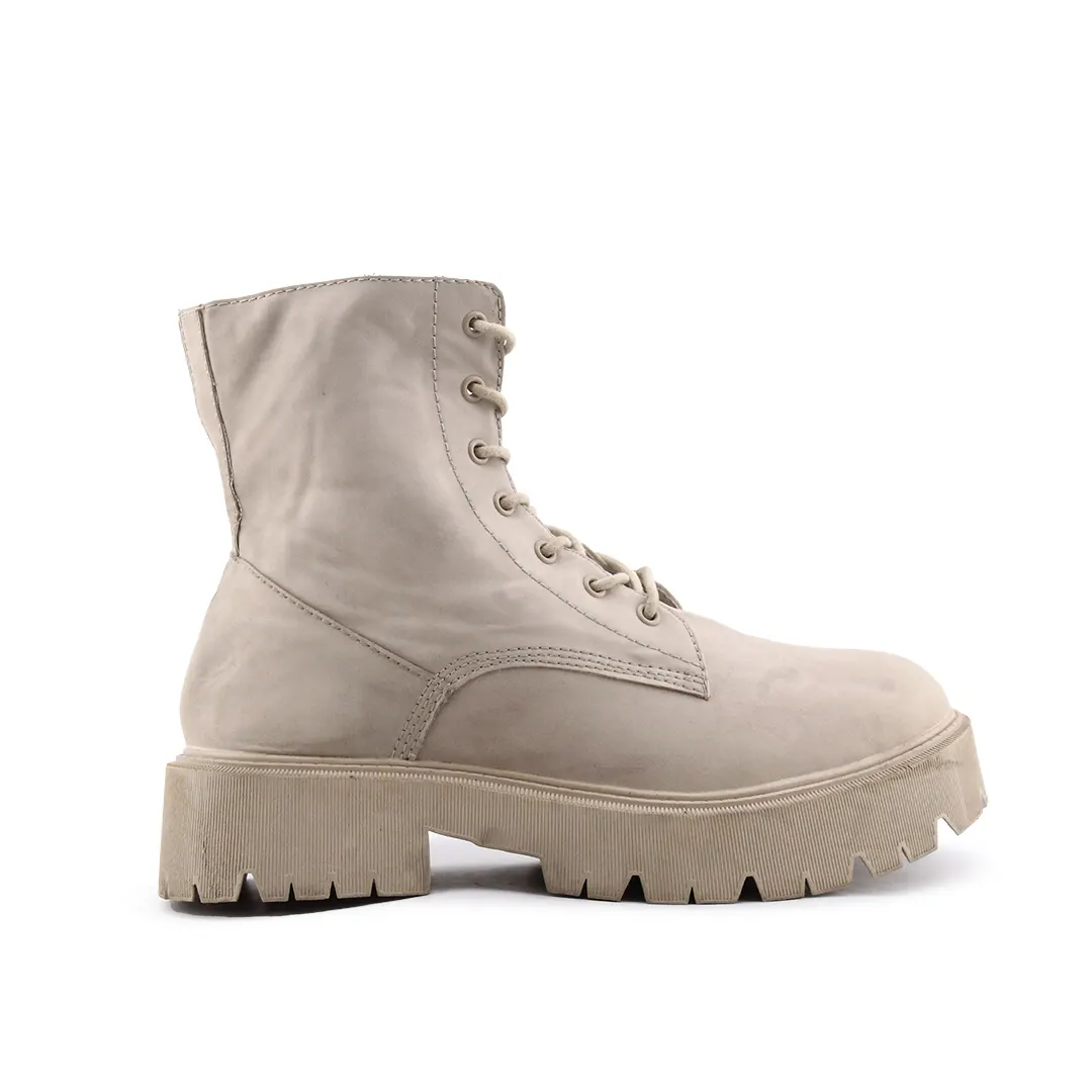 Bershka Zipper Lace Up Ankle Boot