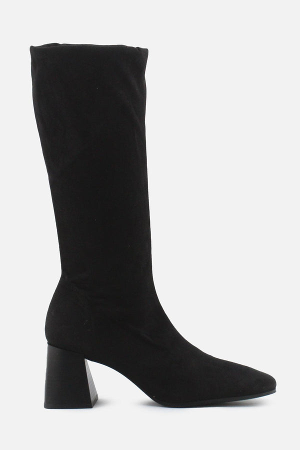 Zara Zipper Block Heels Over the Knee High Boots | Suede