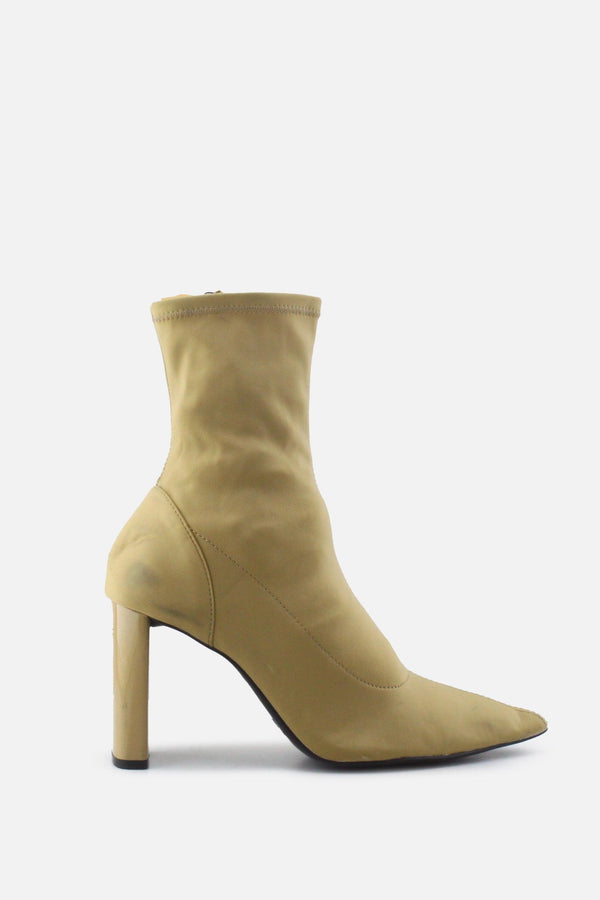 Zara Zipper Block Ankle Boots | Textile