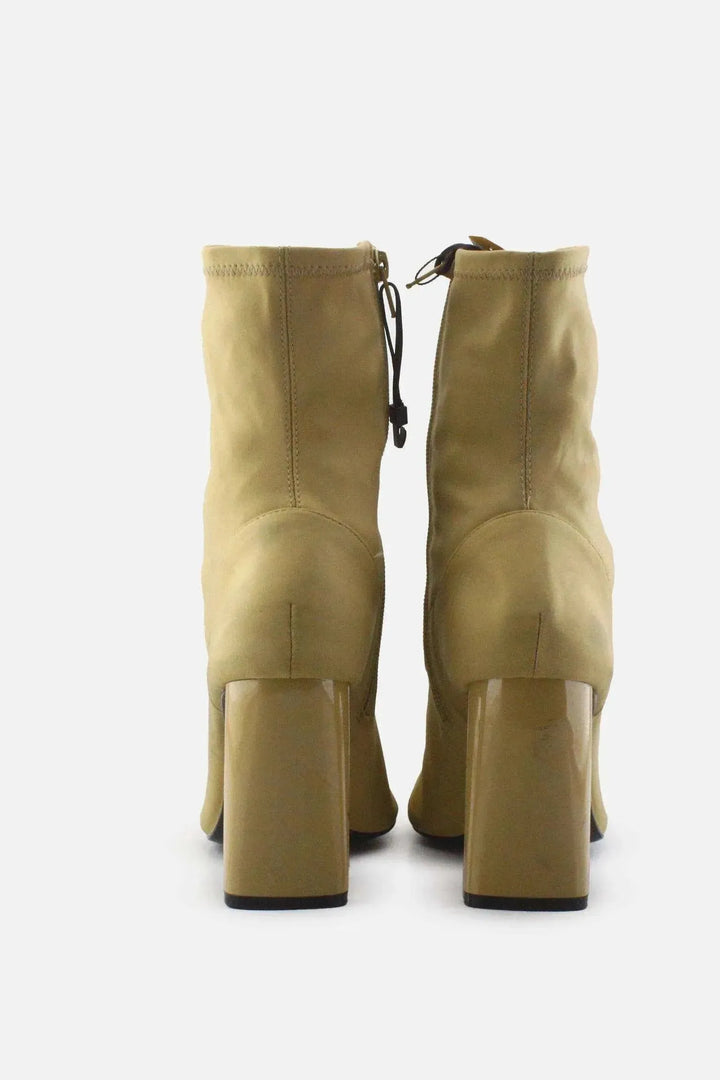 Zara Zipper Block Ankle Boots | Textile - sundaybazar