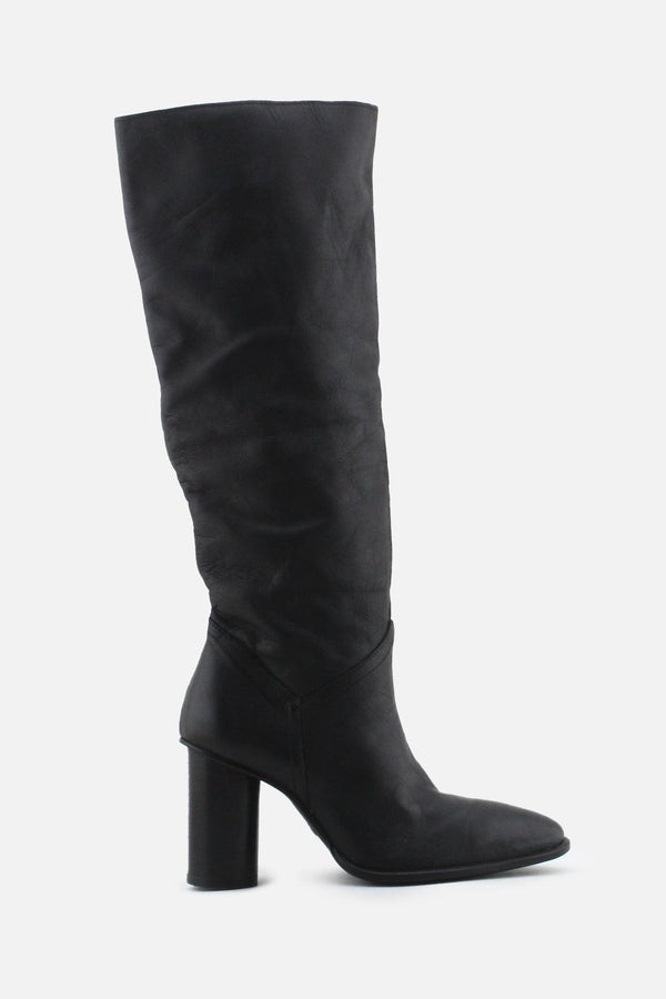 Zara Block Heels Knee High Boots | 100% Authentic Leather