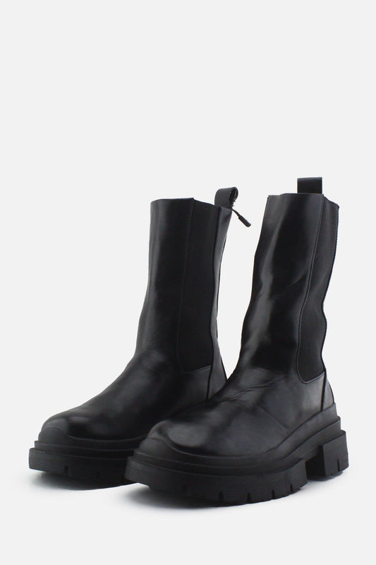 Zara Stretchable Combat Ankle Boots | 100% Authentic Leather