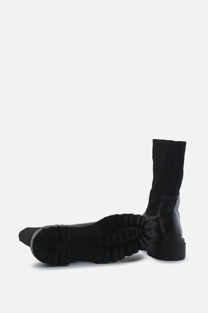 Zara Stretchable Combat Ankle Boots | 100% Authentic Leather - sundaybazar