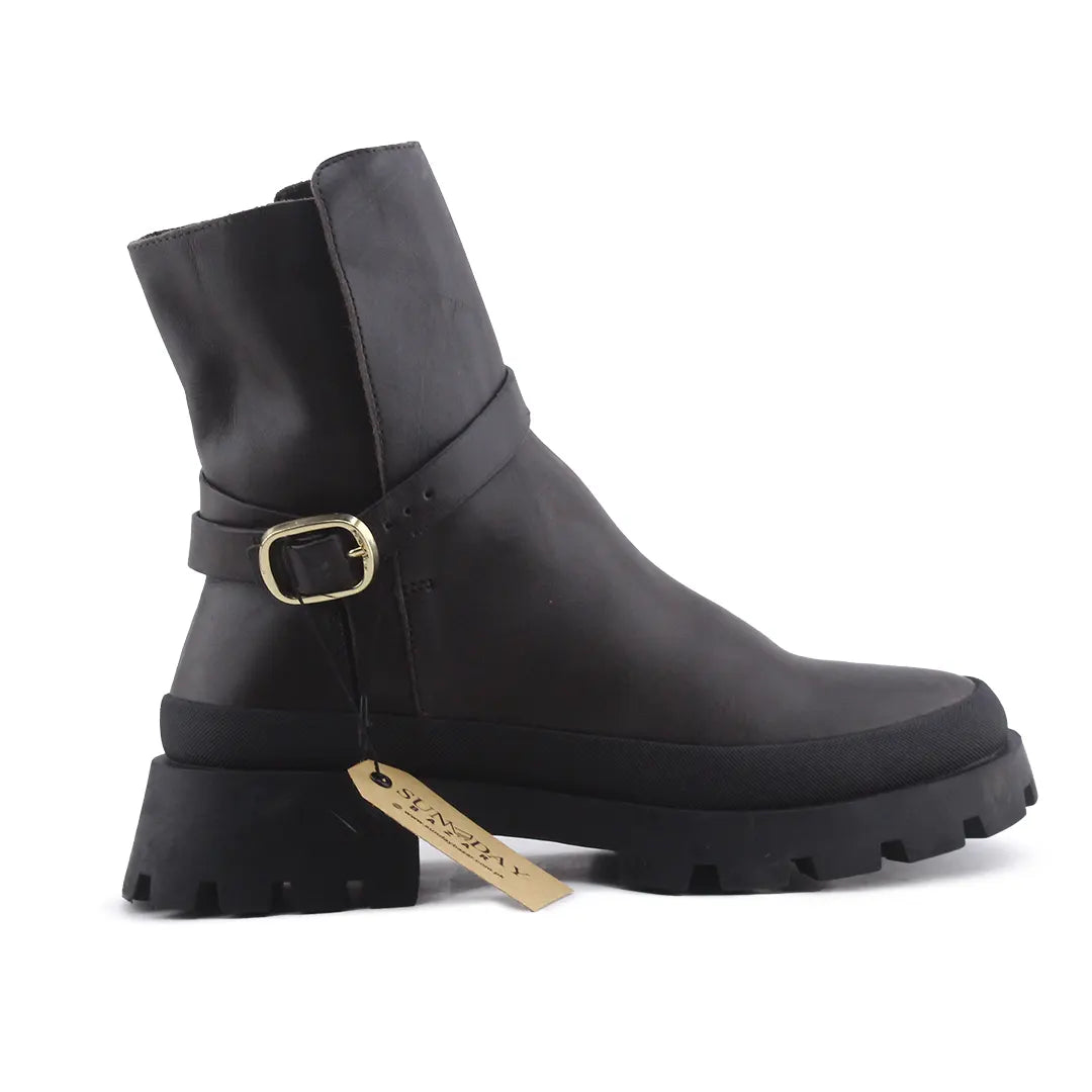 Zara Buckle Strap Ankle Boot | 100% Authentic Leather