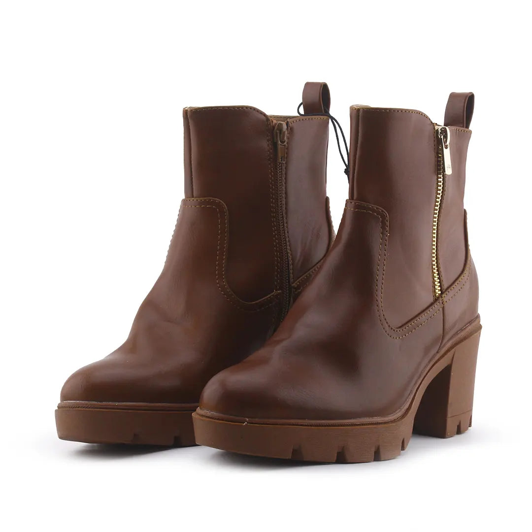 Anna Field Zipper Block Ankle Boots