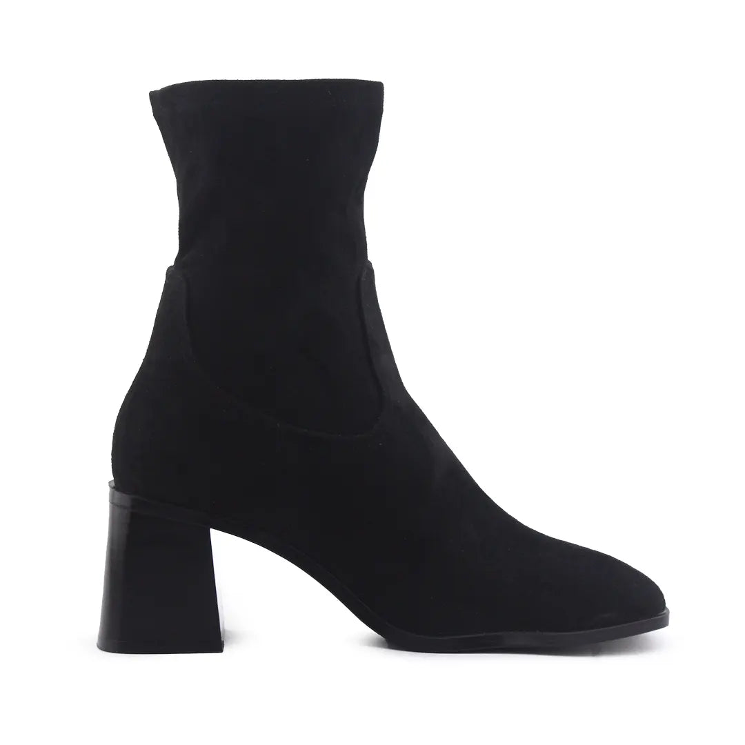 Zara Zipper Suede Ankle Boot