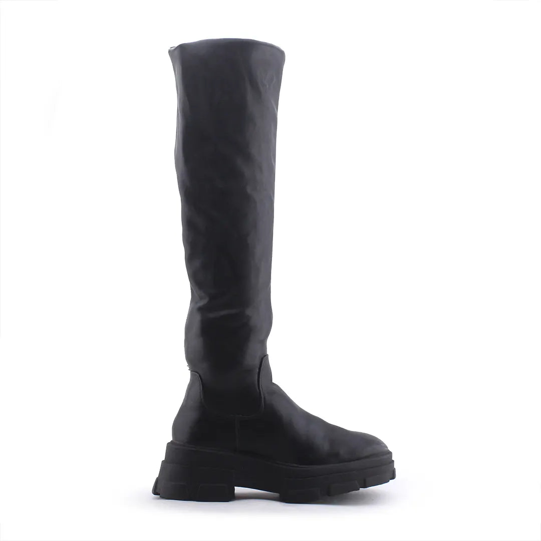 Stradivarius Zipper Over The Knee Boot | 100% Authentic Leather