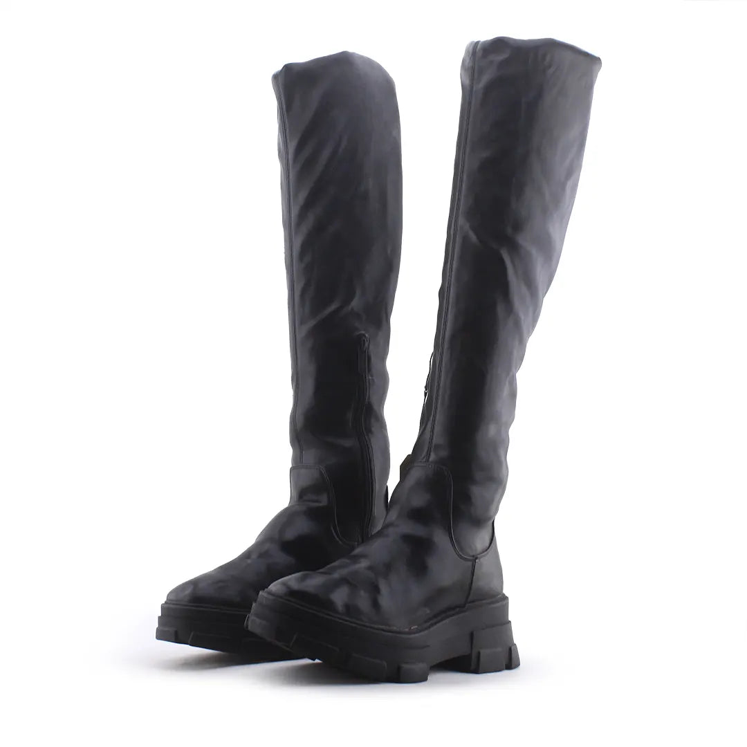 Stradivarius Zipper Over The Knee Boot | 100% Authentic Leather
