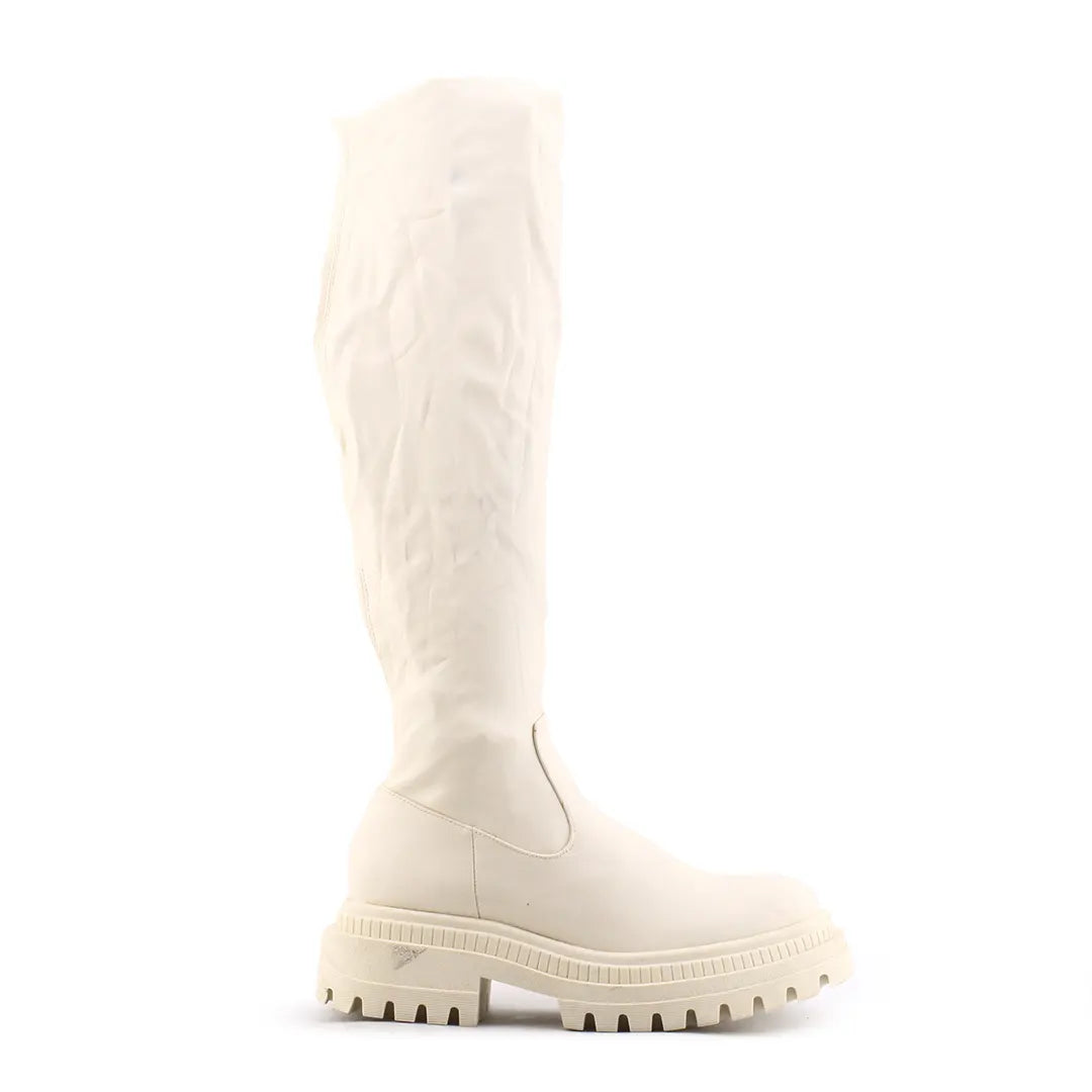 Bershka Zipper Over The Knee Boot | 100% Authentic Leather