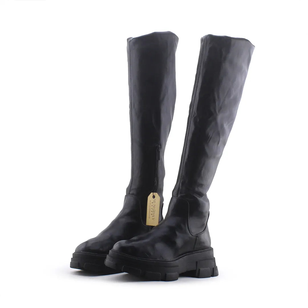 Stradivarius Zipper Over The Knee Boots | 100% Authentic Leather