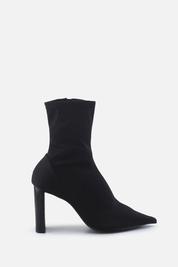 Zara Zipper Block Ankle Boots | Textile