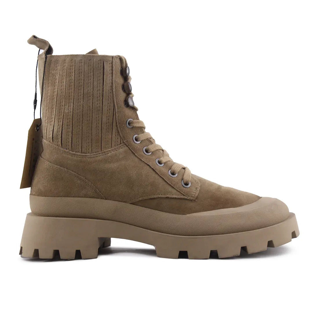 Zara Stretchable Lace Up Suede Ankle Boot