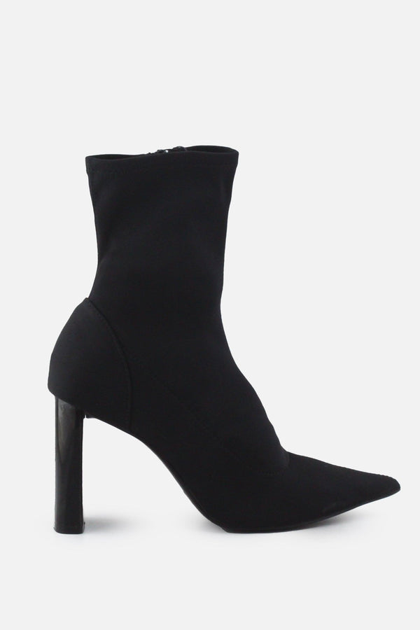 Zara Zipper Block Ankle Boots | Textile