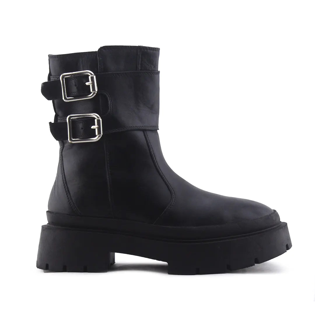 Zara Zipper Buckle Strap Ankle Boot | 100% Authentic Leather