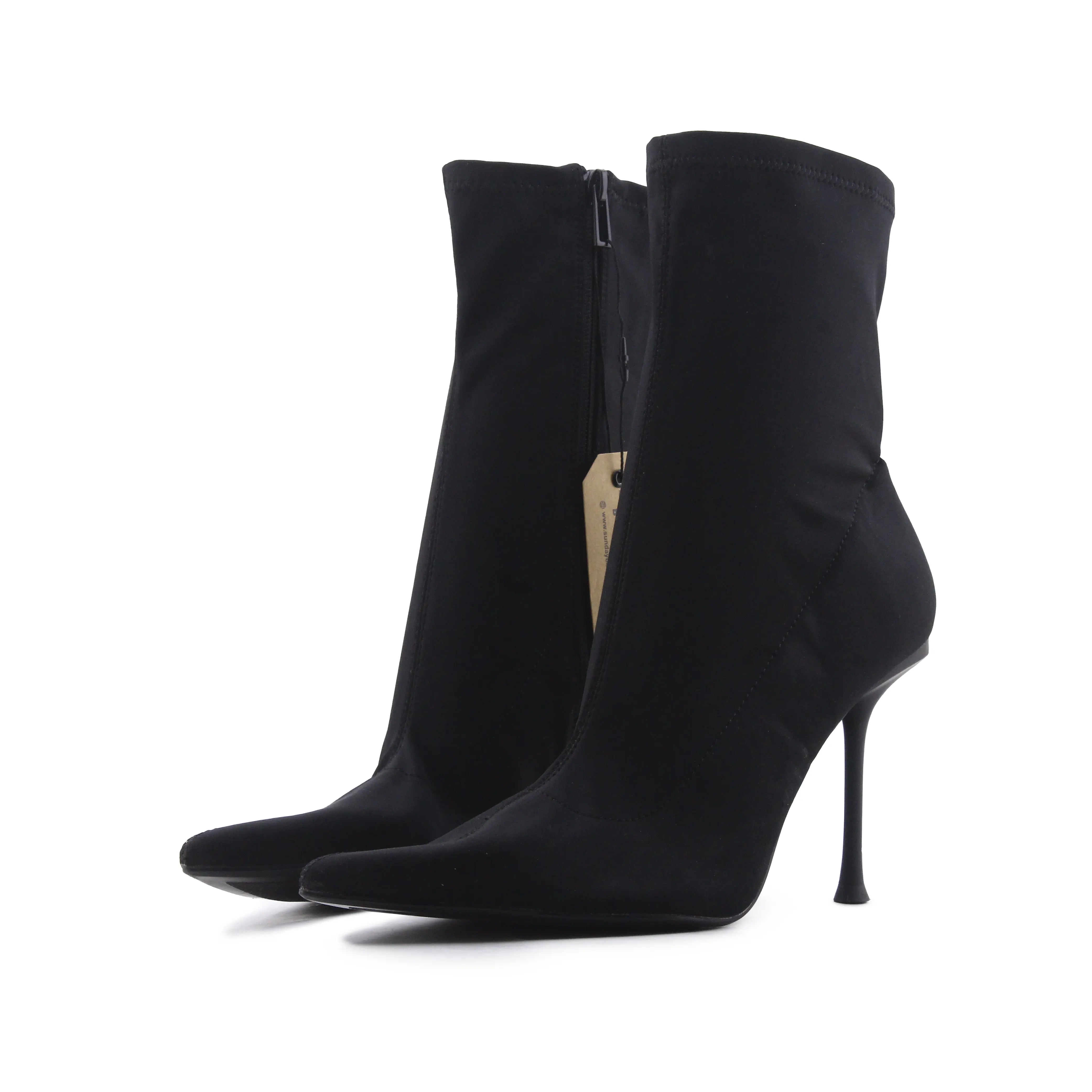 Zara Zipper Textile Ankle Boot