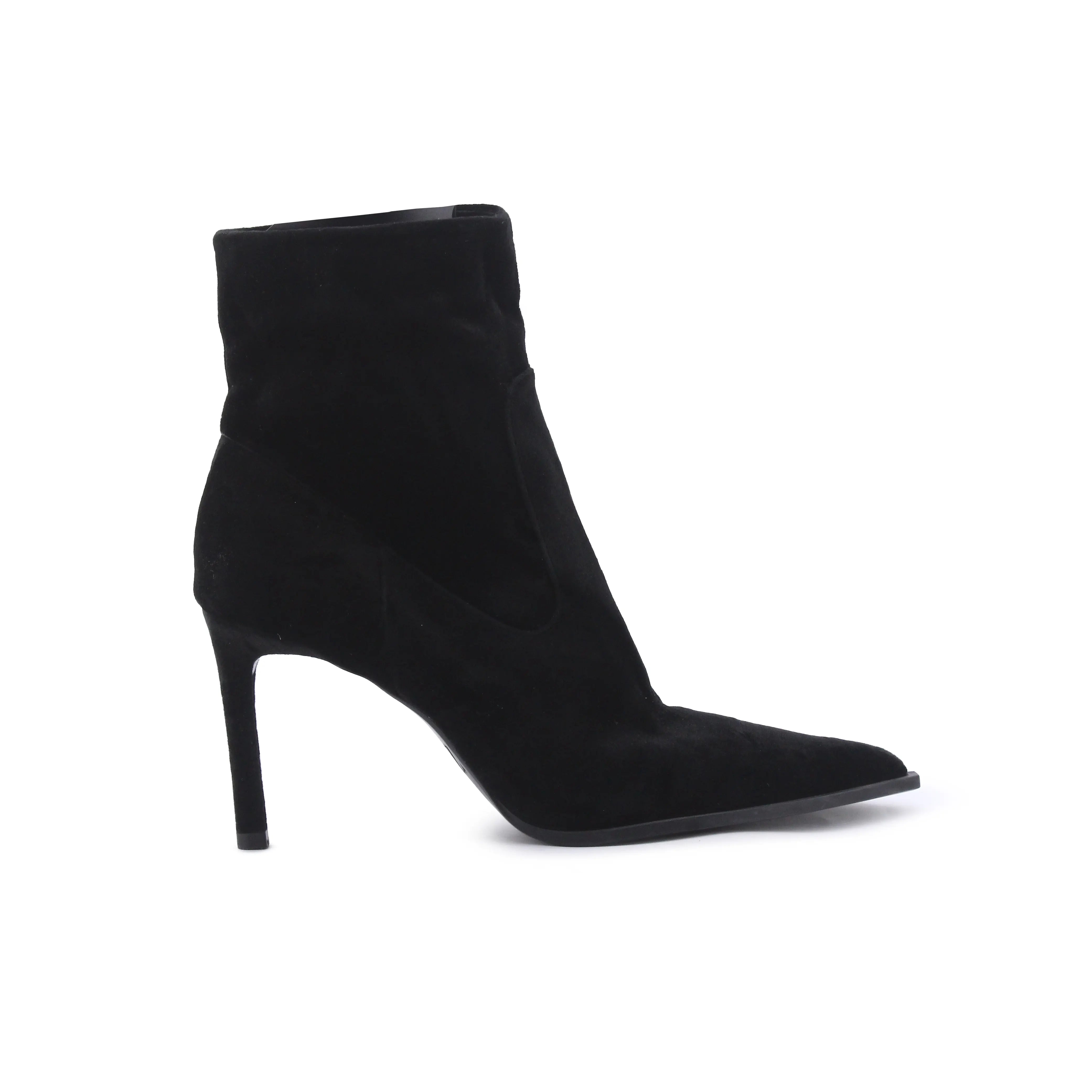 Zara Zipper Suede Ankle Boot
