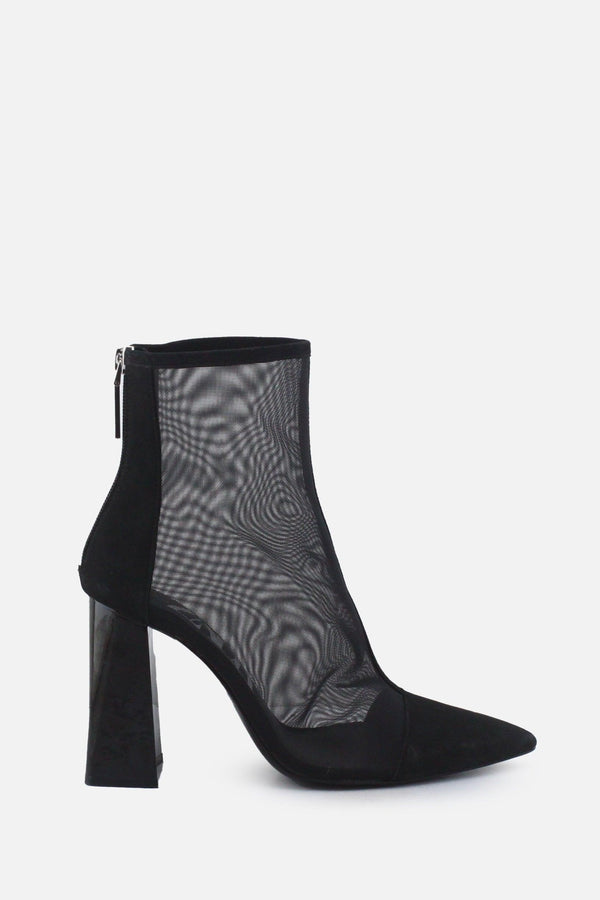 Zara Zipper Block Ankle Boots | Suede