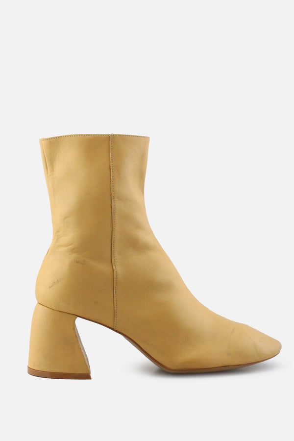 Zara Zipper Block Ankle Boots | 100%  Authentic Leather