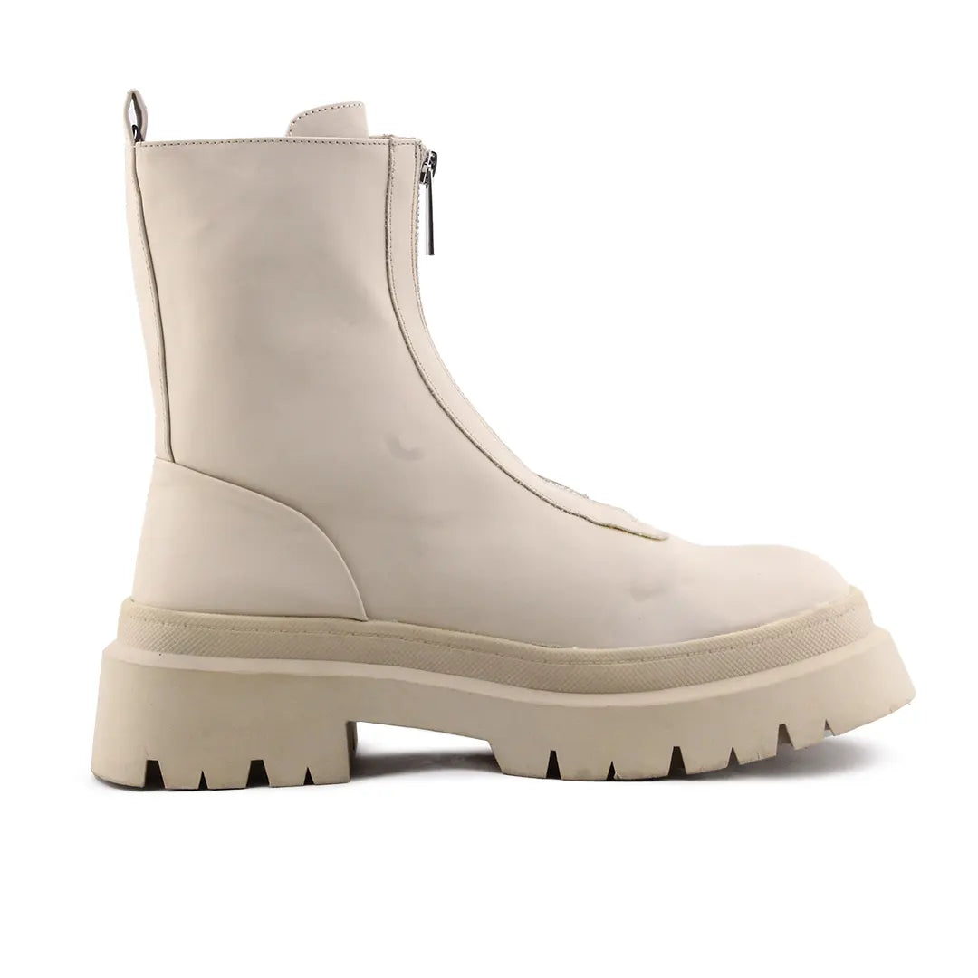Pull & Bear Zipper Ankle Boot | 100% Authentic Leather