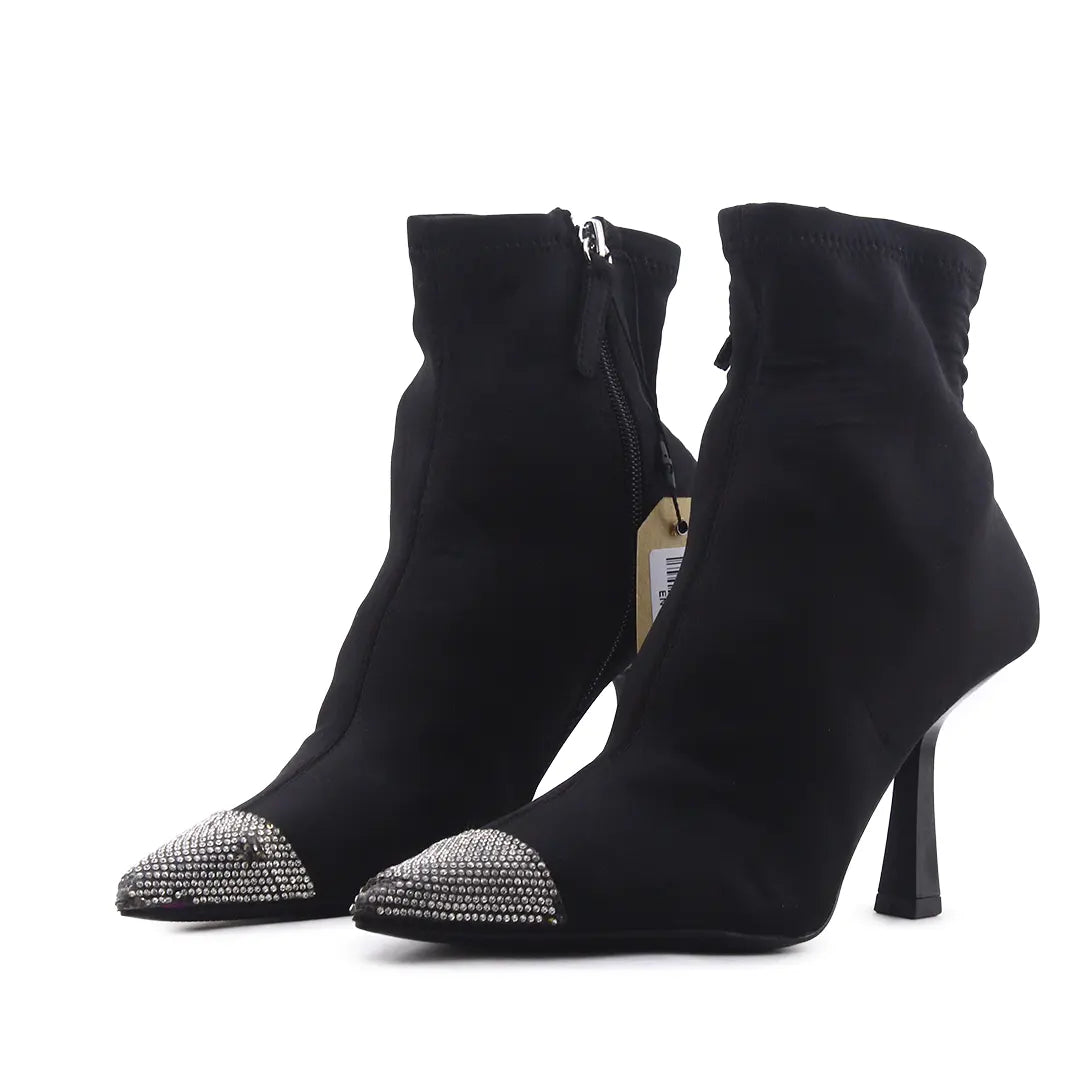 Zara Zipper Textile Ankle Boot