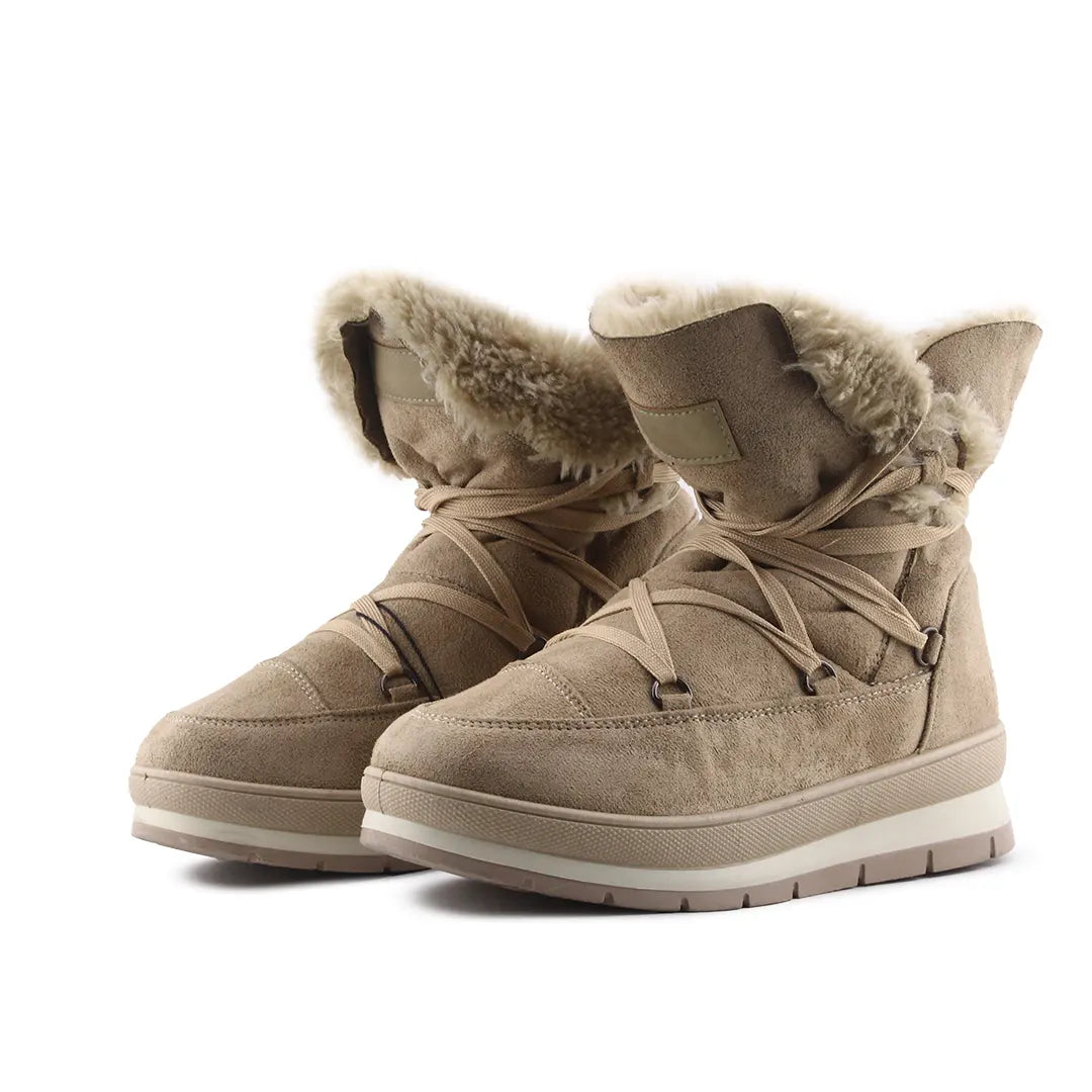 European Brand Lace Up Suede Ankle Boot