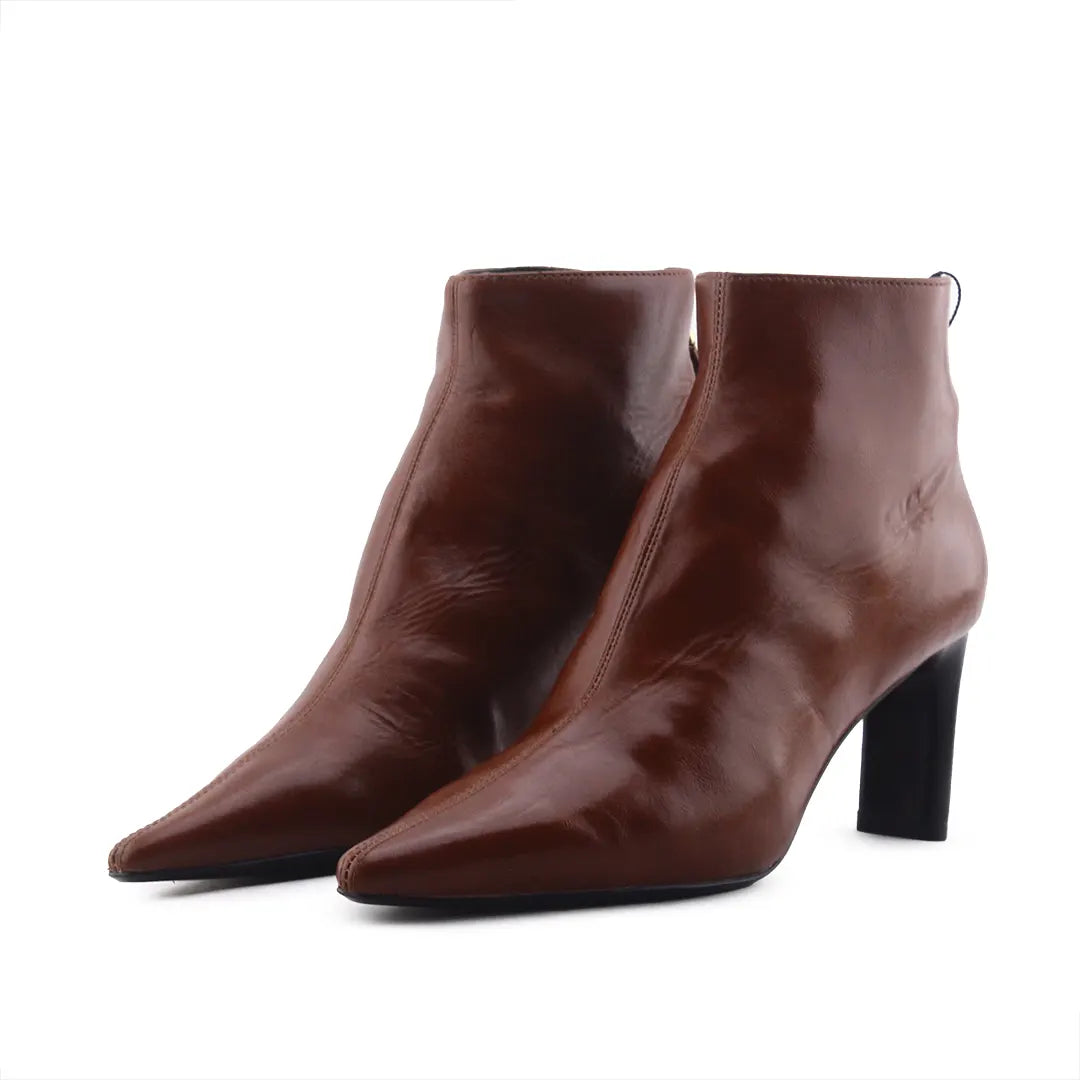 Mango Zipper Ankle Boot | 100% Authentic Leather