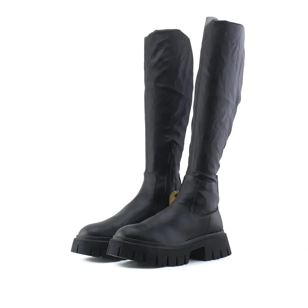 Zara Zipper Over The Knee Boot | 100% Authentic Leather
