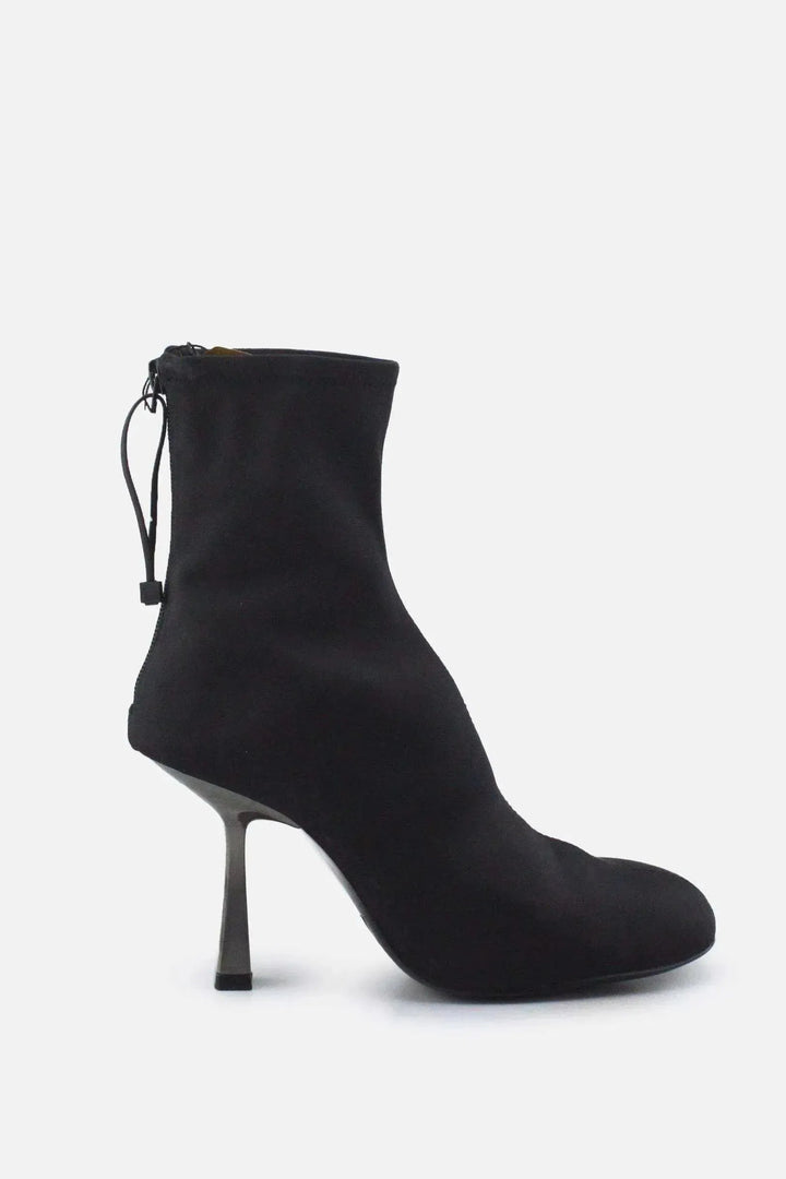 Zara Zipper Stilettos Ankle Boots | Textile - sundaybazar