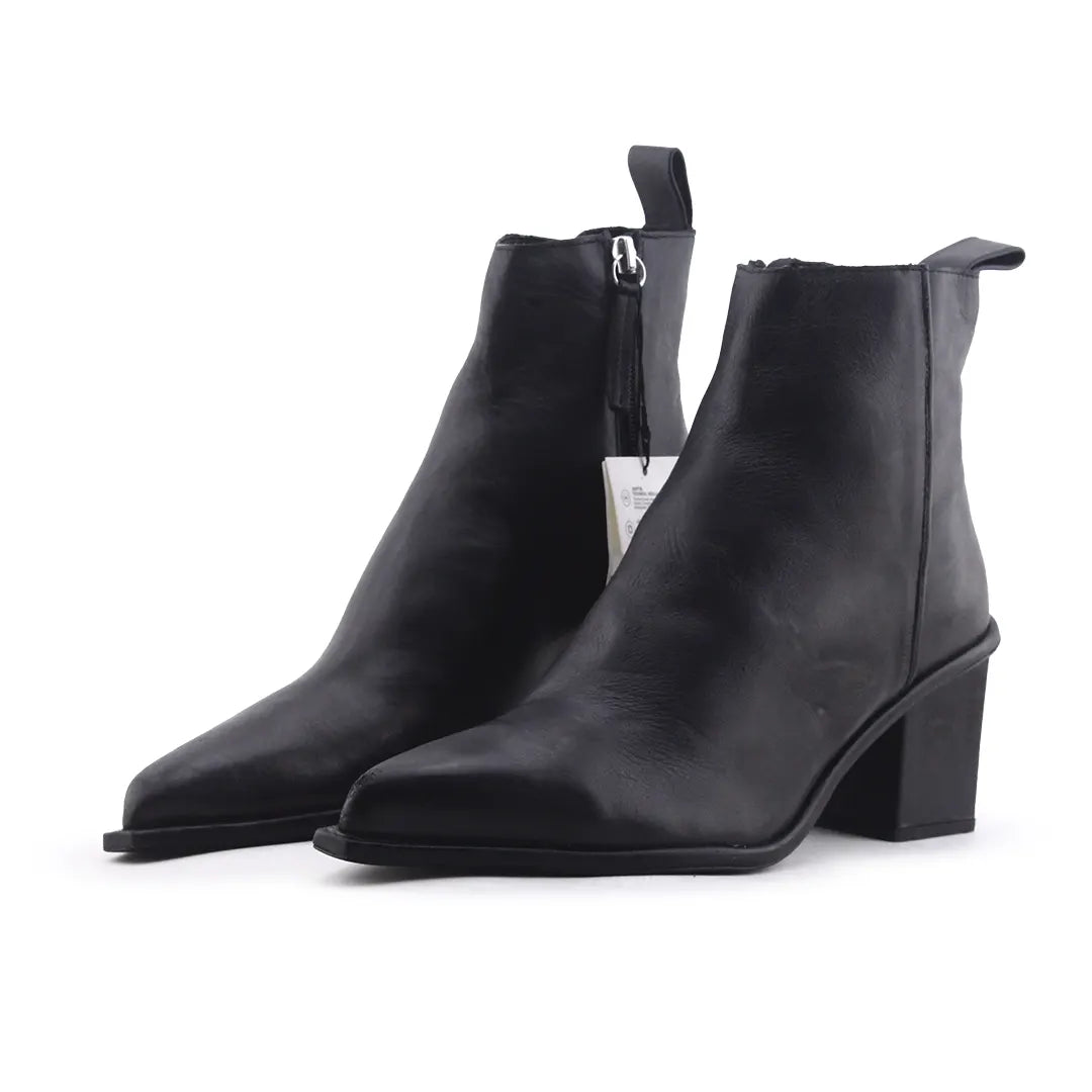 Zara Zipper Ankle Boot | 100% Authentic Leather