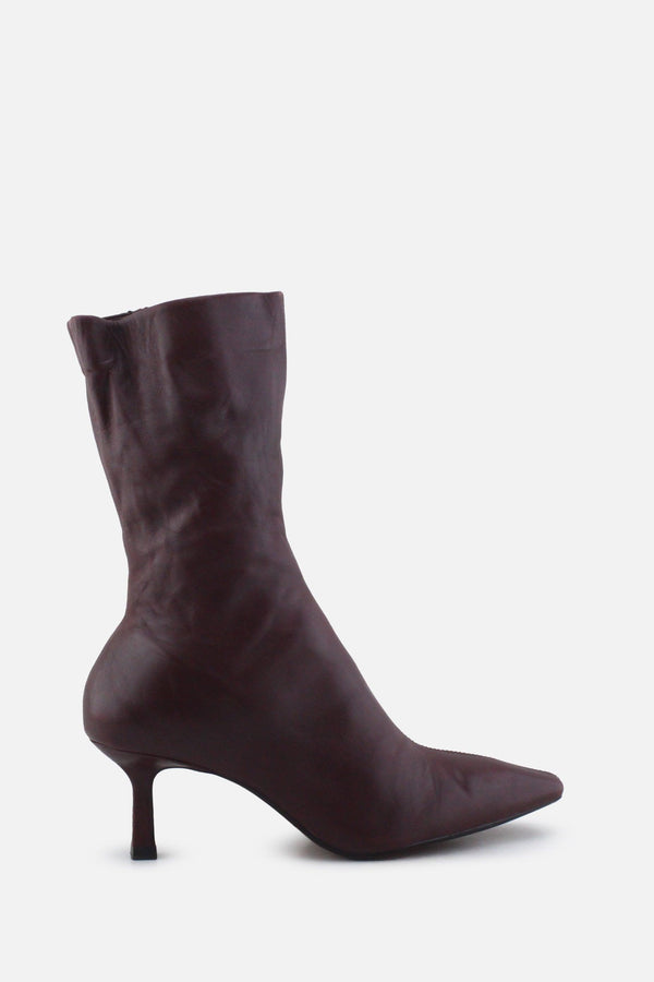 Zara Zipper Stilettos Ankle Boots | 100%  Authentic Leather