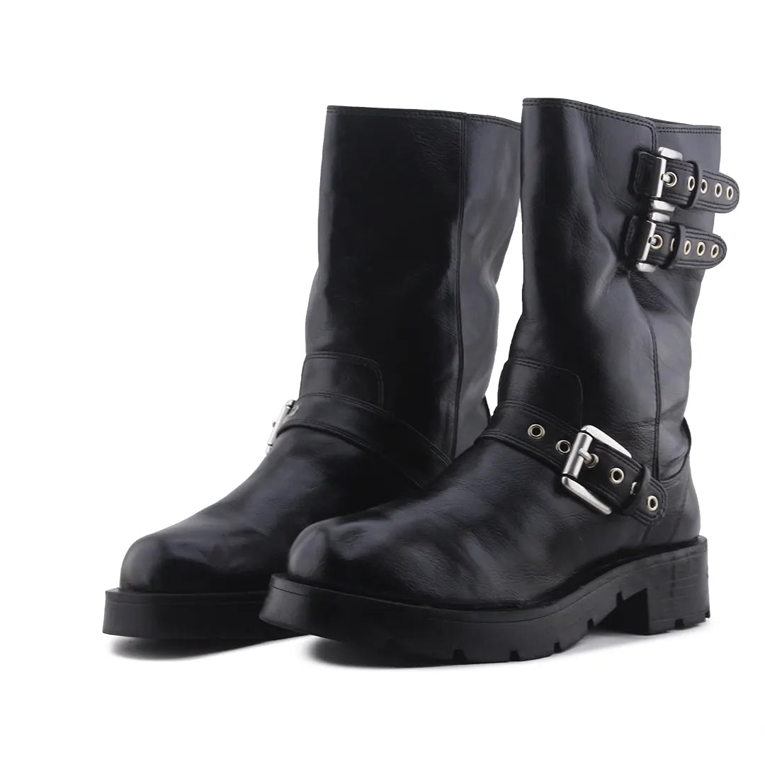 Zara Buckle Strap Ankle Boot | 100% Authentic Leather