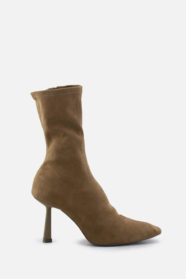 Zara Zipper Stilettos Ankle Boots | Suede