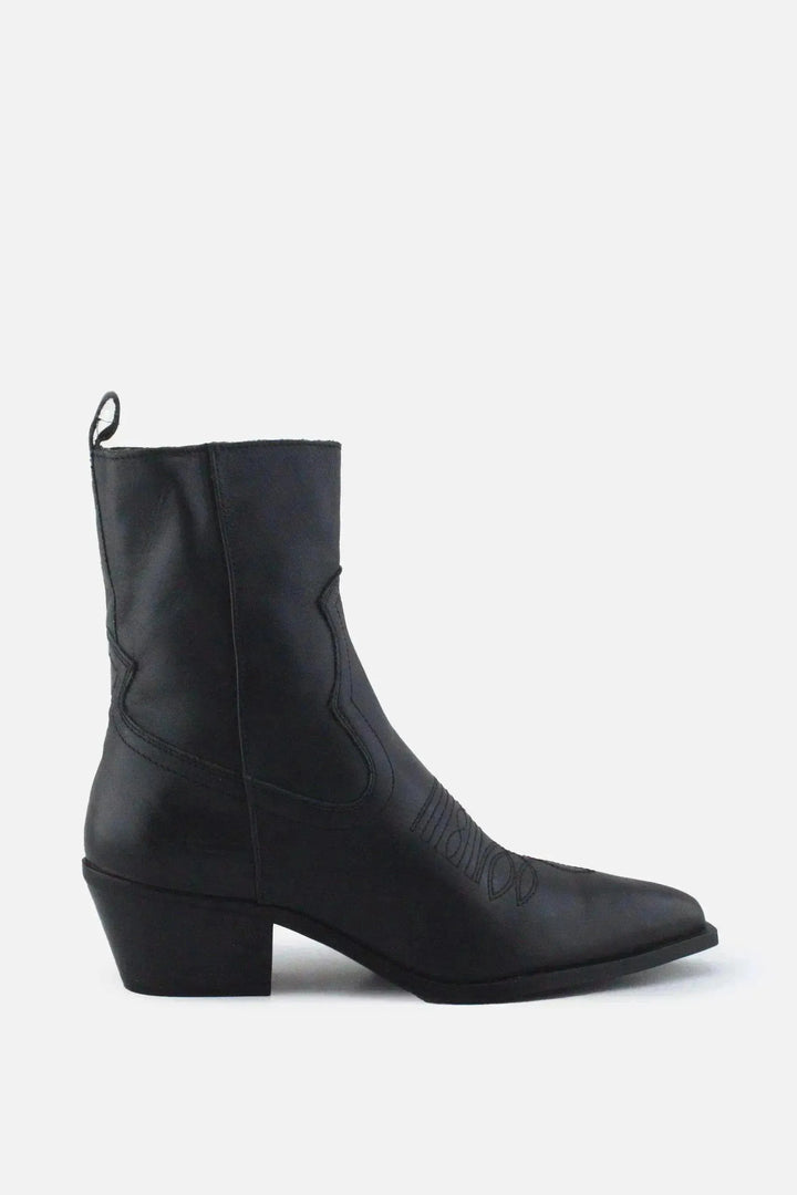 Zara Zipper Block Ankle Boots | 100% Authentic Leather - sundaybazar