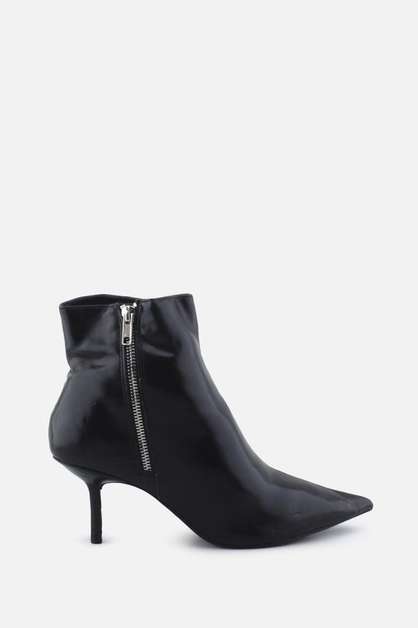 Zara Zipper Stilettos Ankle Boots | 100%  Authentic Leather