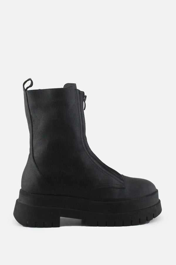 Bershka Zipper Combat Ankle Boots | 100%  Authentic Leather