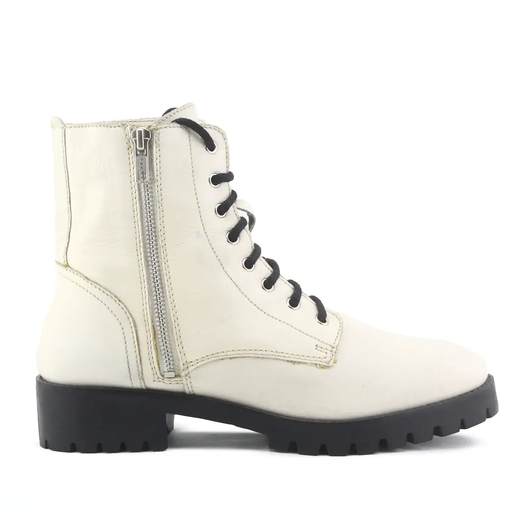 Mango Zipper Lace Up Ankle Boot | 100% Authentic Leather