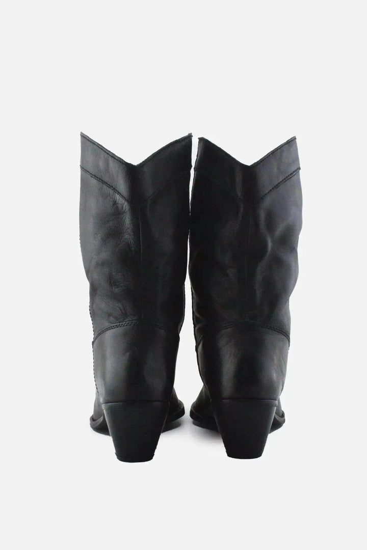Zara Block Ankle Boots | 100% Authentic Leather - sundaybazar