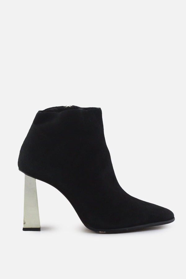 Zara Zipper Block Ankle Boots | Suede