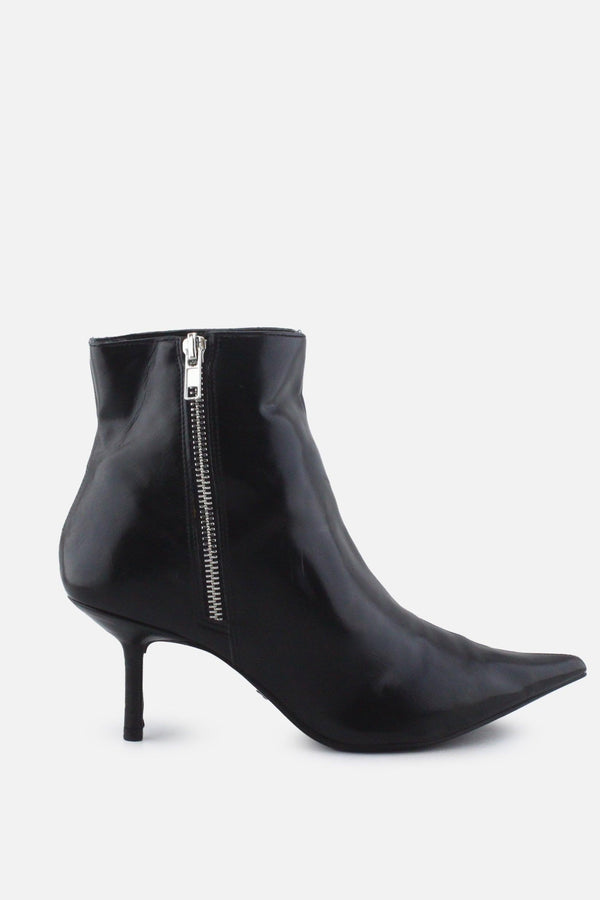 Zara Zipper Stilettos Ankle Boots | 100%  Authentic Leather