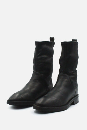 Massimo Dutti Block Ankle Boots | 100% Authentic Leather - sundaybazar