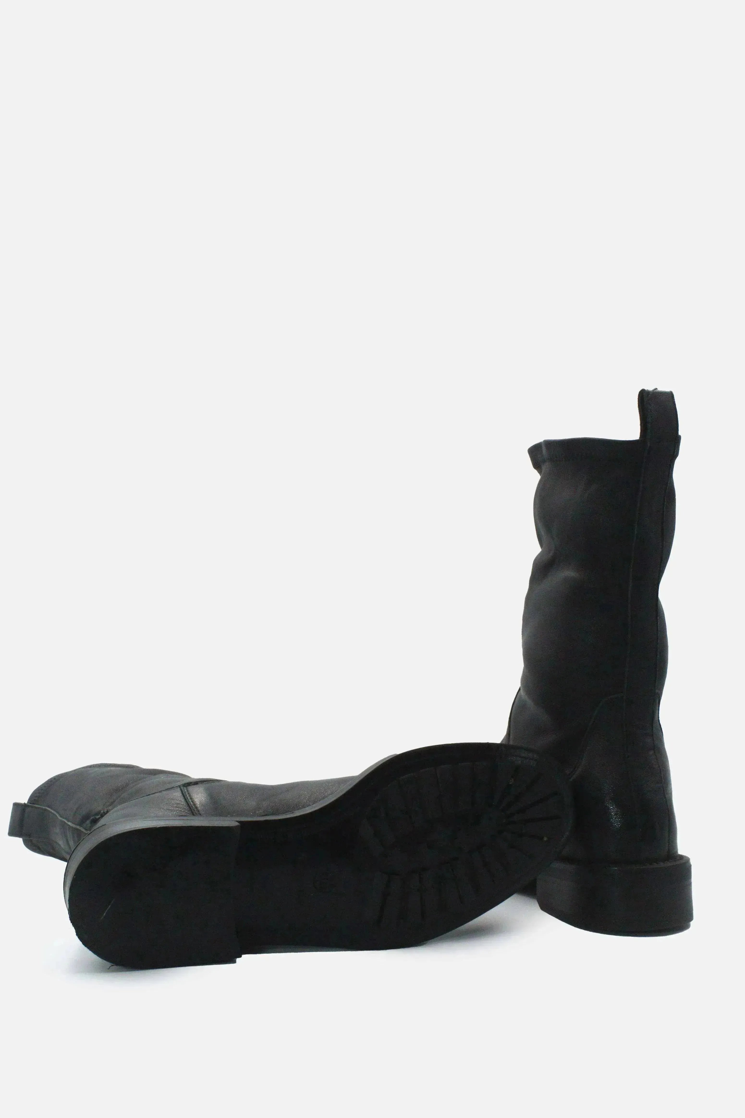 Massimo Dutti Block Ankle Boots | 100% Authentic Leather - sundaybazar