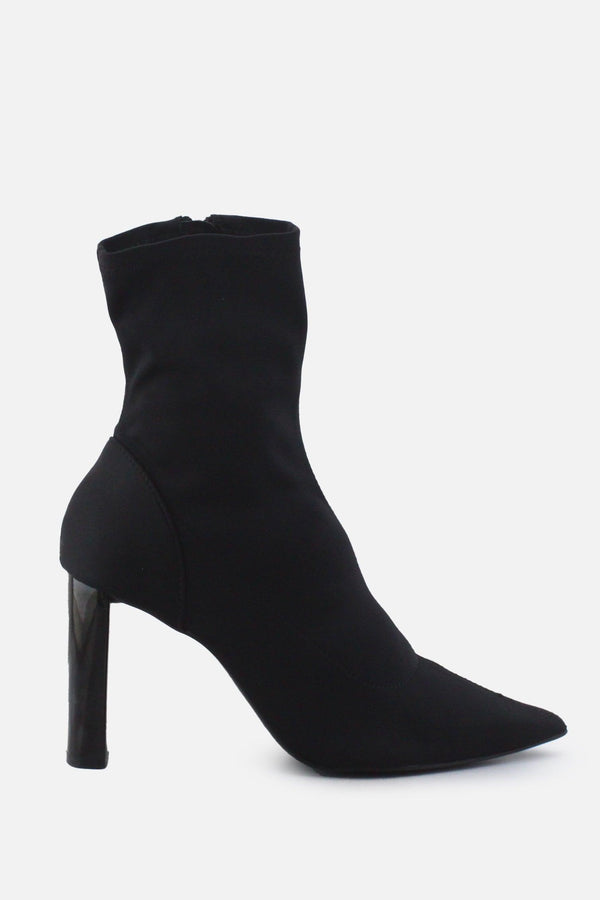 Zara Zipper Block Ankle Boots | Textile