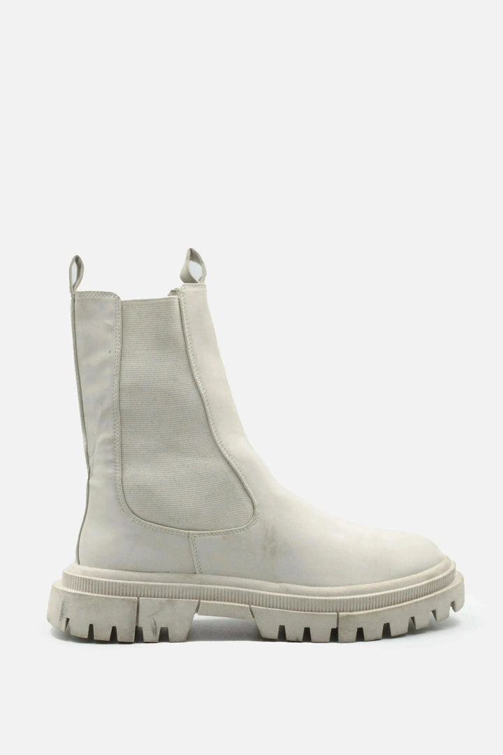 Bershka Stretchable Combat Ankle Boots | 100% Authentic leather - sundaybazar